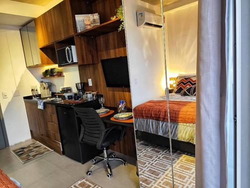 Køkken eller tekøkken på Studio na Paulista Metrô Paraíso