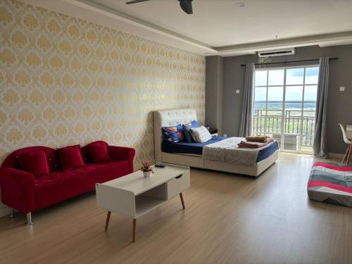 Χώρος καθιστικού στο KF Homestay Deluxe Suite