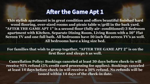 a flyer for the game art i event at After the Game Apt 1 All Star Baseball Rentals in Oneonta