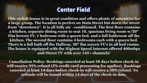 a flyer for a garden party with a text overlay at Center Field All Star Baseball Rentals in Oneonta