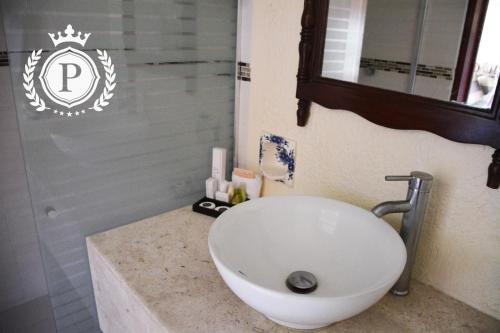 Koupelna v ubytování Hotel Posada Virreyes