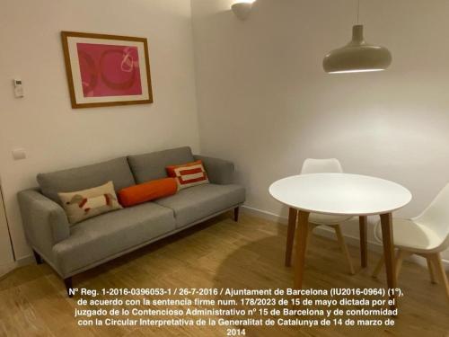 Χώρος καθιστικού στο Ramblas Apartments BCN