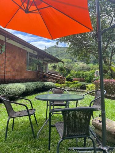 Un jardín fuera de Finca Leito
