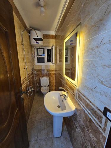 Bilik mandi di Welcome sea view - families only