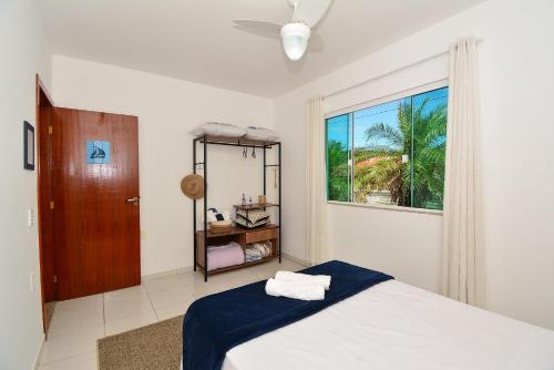 Postel nebo postele na pokoji v ubytování Casa c/ Piscina a 250m da Praia da Pinheira PLH006