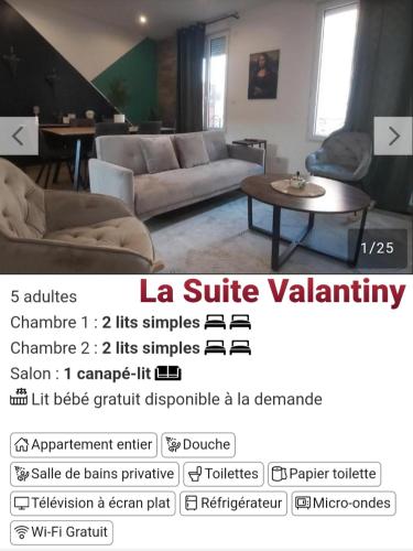 Χώρος καθιστικού στο Les Suite Appartement à Chalon sur Saône