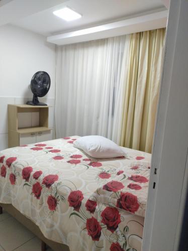 Postel nebo postele na pokoji v ubytování Apartamento palhoça mobiliado