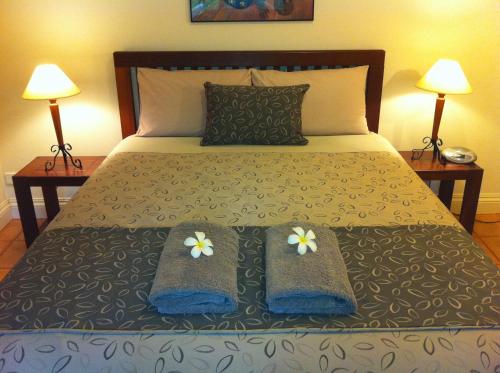 Katil atau katil-katil dalam bilik di Cocos Beach Bungalows