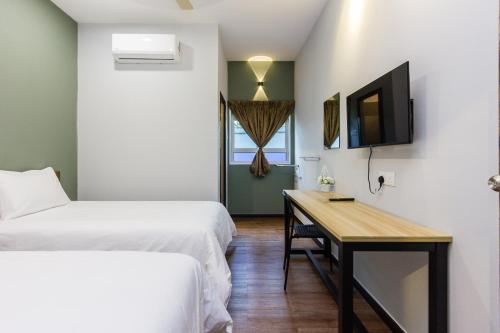 Giường trong phòng chung tại Heaven 5BR Garden Inn by uBook