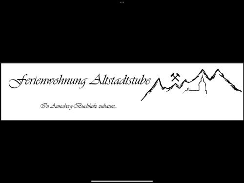 a sign that says terminatingustainable with a mountain at Ferienwohnung Altstadtstube in Annaberg-Buchholz