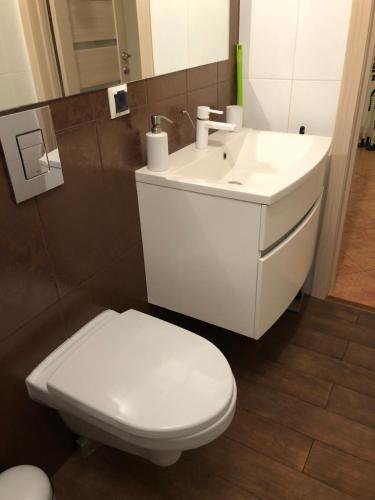 Ένα μπάνιο στο Apartment FeLi House