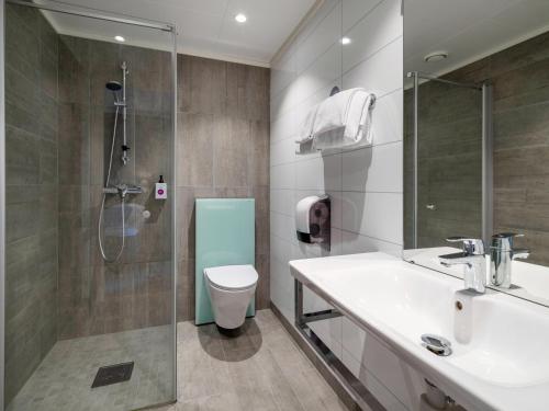 Koupelna v ubytování Comfort Hotel Finnsnes