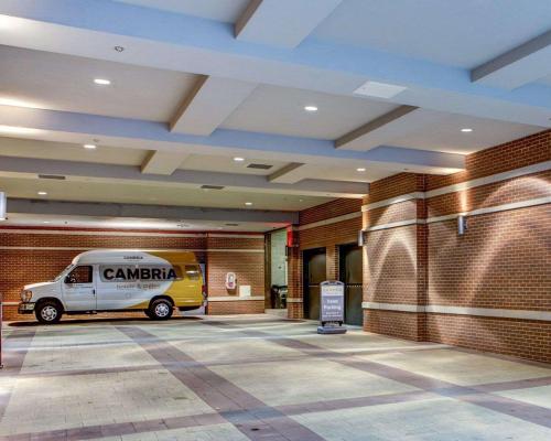 a van parked in the lobby of a building at Cambria Hotel White Plains - Downtown in White Plains