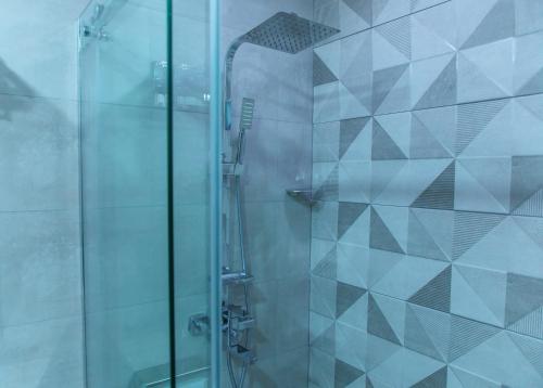 Koupelna v ubytování Irmeni Hotel