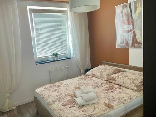 Postel nebo postele na pokoji v ubytování Apartamenty Balbina 1