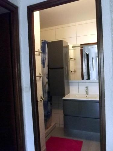 La salle de bains est pourvue d'un lavabo. dans l'établissement Côté Montagne, à Orcières