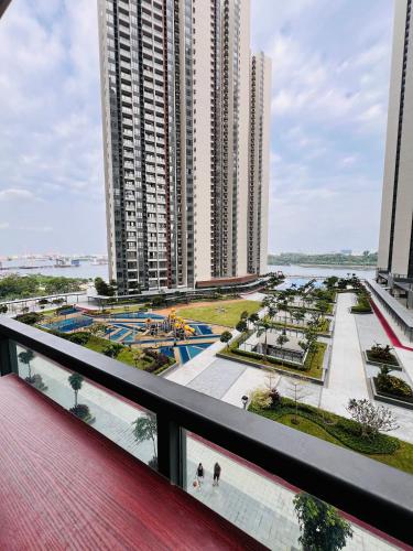a view from the balcony of a building at R&F Princess Cove View Residences by WSD in Johor Bahru