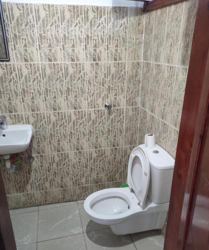 a bathroom with a toilet and a sink at Pro Luxor guest house in Luxor