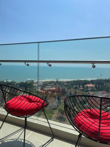 Балкон или терраса в MeoMeo Homestay - The Sóng Apartment