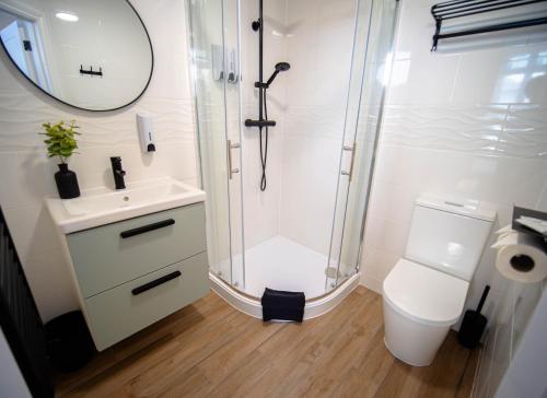 Ένα μπάνιο στο Apart Hotel Rugby -Self Check In-
