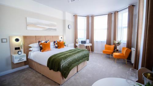 Ένα ή περισσότερα κρεβάτια σε δωμάτιο στο Apart Hotel Rugby -Self Check In-