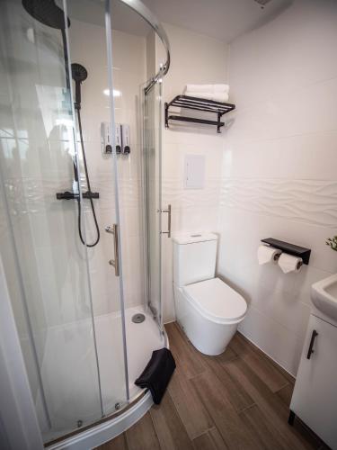 Ένα μπάνιο στο Apart Hotel Rugby -Self Check In-