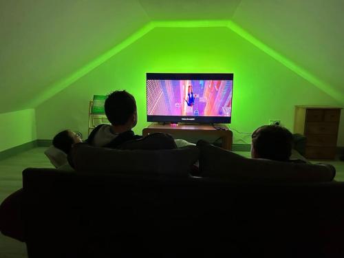 TV a/nebo společenská místnost v ubytování Hillview Lodge