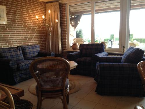 Ruang duduk di Vakantiehuis in Twente