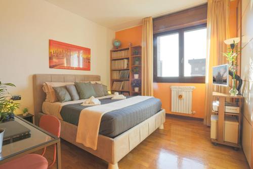Postel nebo postele na pokoji v ubytování Camera Matrimoniale Sud Milano, Bagno Privato