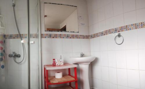 Et badeværelse på Frente al mar campo y playa