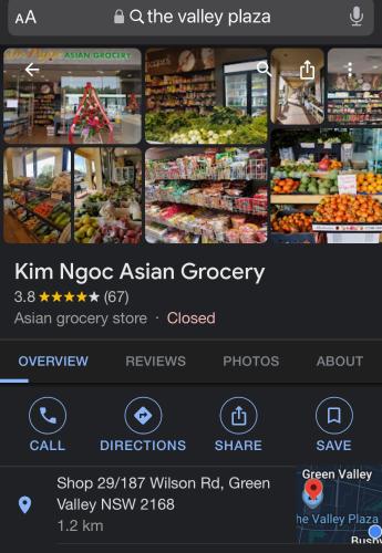 a screenshot of a grocery store with a list of groceries at Lovely and cosy brandnew room if no one book in other 2 rooms you willl stay by yourself in the whole house in West Hoxton