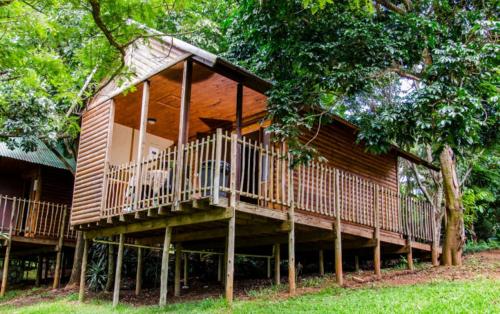 Taman di luar Hippo Waterfront Lodge
