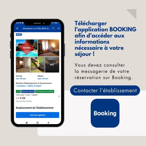 une capture d'écran d'un téléphone portable à côté d'un autre téléphone dans l'établissement Villa MAS GUAPA dans le TARN Albigeois 81, à Lescure-dʼAlbigeois