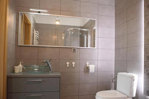 Ванна кімната в Apartamenty w sercu Chełmna