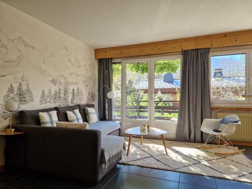 Les Tussilages - Terrasse vue Mont-Blanc