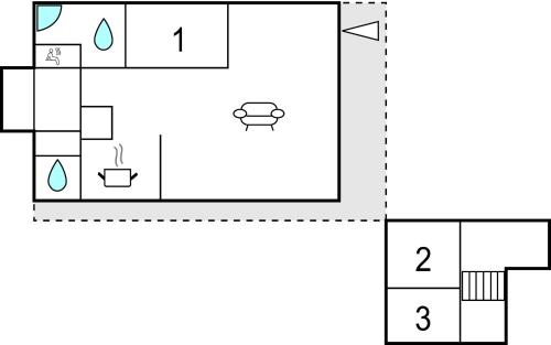 a floor plan of a house with a diagram at Nice Home In Lindesnes With Sauna in Svenevik