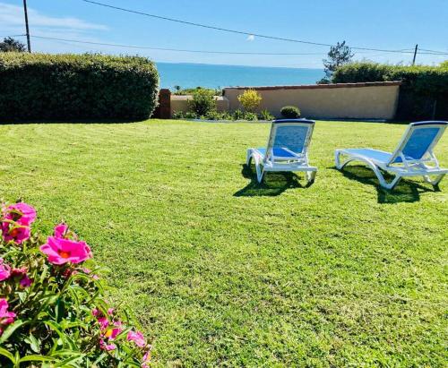 Maison familiale vue mer au calme 3 etoiles Villa Rose