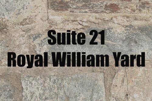 a sign that readsrue royal william yard at Suite21@RWY in Plymouth
