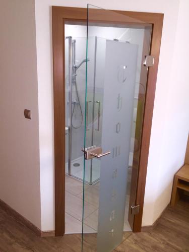 Salle de bains dans l'établissement Gästehaus Thomahan