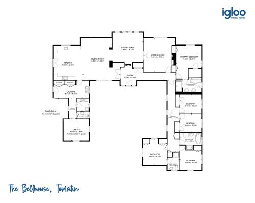 a floor plan of a house at The Bellhouse - hot tub lodge in Tomatin in Tomatin