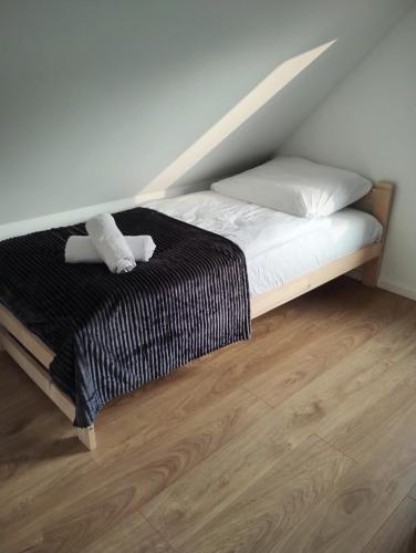 Postel nebo postele na pokoji v ubytování Osada Osterberg - Miejsce z Misją