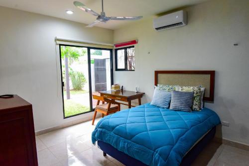 Katil atau katil-katil dalam bilik di Elegant and comfortable villa in Real Montejo