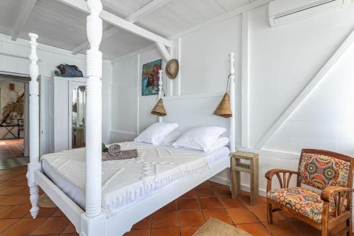 Postel nebo postele na pokoji v ubytování Maison Manman Dlo