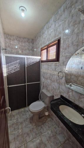 Koupelna v ubytování Casa de Temporada Sitio Tope