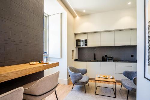Dapur atau dapur kecil di Gigantones GuestHouse