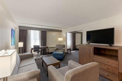 Télévision ou salle de divertissement dans l'établissement Best Western Plus Toronto Airport Hotel