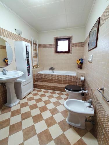 Koupelna v ubytování Casa Flasia