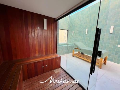 Кровать или кровати в номере Oceânica - Cabo Branco