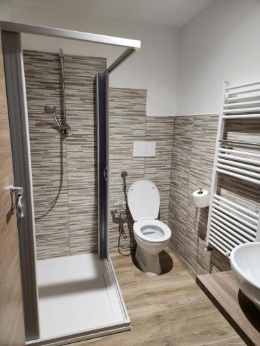 Koupelna v ubytování Casa Roxana