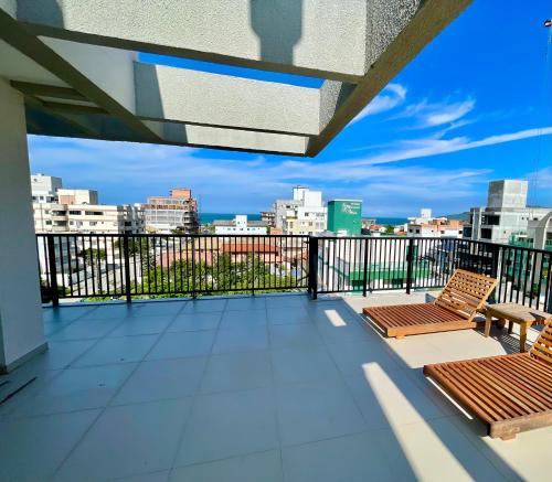 Balkón nebo terasa v ubytování Cobertura Duplex Vila do Sol 4 suítes